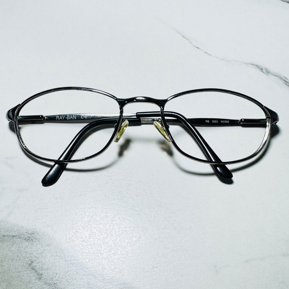 Ray-Ban RB 3023 W2962 Oval Metal Eyeglasses Frames Gunmetal Silver Tone